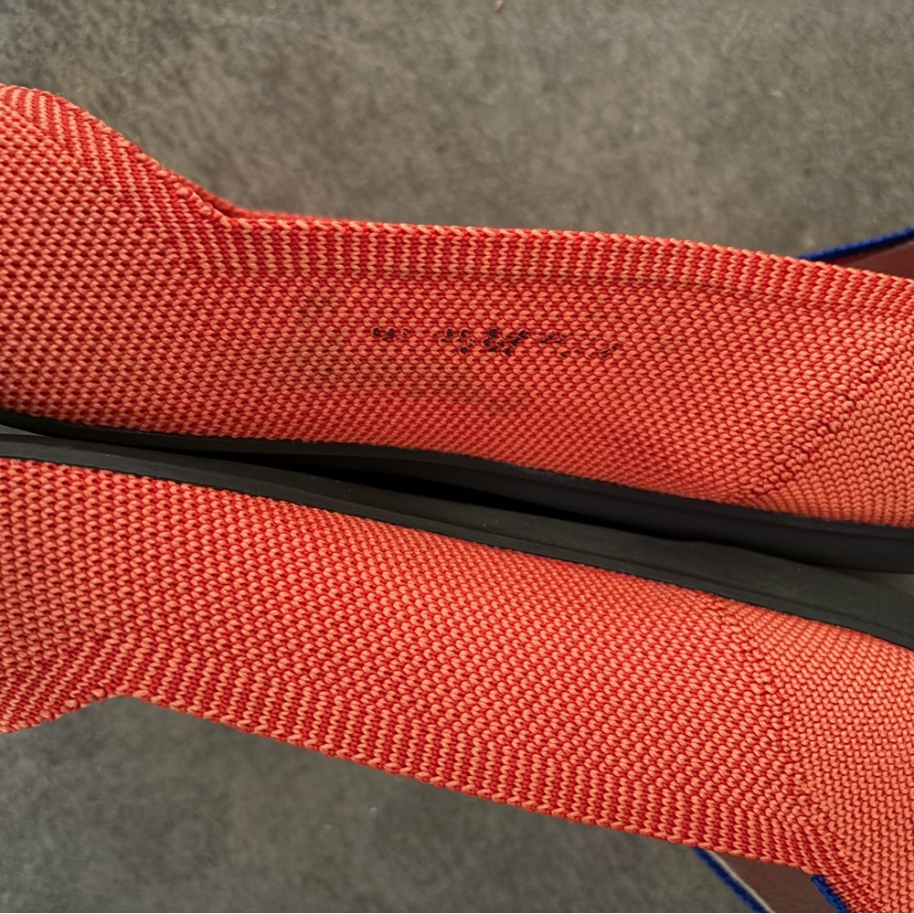 Rothy’s The Flat Persimmon Marina Heel Stripe - Picture 5 of 9